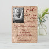 5x7卒業品招待状小麦オンバーラップサック 招待状 (スタンド正面)