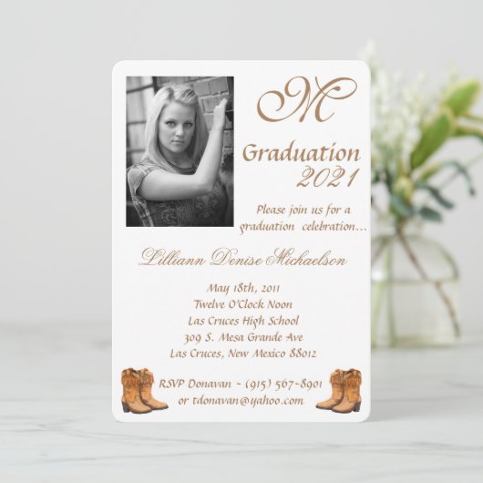 5x7卒業式パート招待状サマーカントリーWedd 招待状 (スタンド正面)