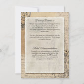 5x7古代ピーコックヴィンテージウェディング招待状 招待状 (裏面)