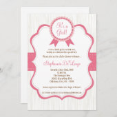 5x7女の子のピンクそれは女の子のベビーシャワーの招待状です 招待状 (正面/裏面)