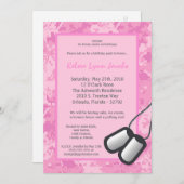 5x7女の子の軍隊の迷彩柄ACU Prinの誕生日の招待状 招待状 (正面/裏面)