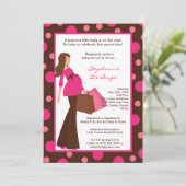 5x7女の子ママモダン赤んモダン坊シャワー招待状 招待状 (スタンド正面)