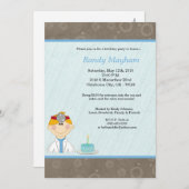 5x7子供の男の子の博士Birthdayのパーティの招待状 招待状 (正面/裏面)