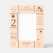 5x7小学2年生フォトカスタム レーザー彫刻フレーム (正面)