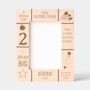 5x7小学2年生フォトカスタム レーザー彫刻フレーム