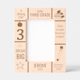 5x7小学3年生フォトカスタム レーザー彫刻フレーム