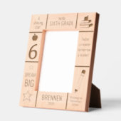 5x7小学6年生フォトカスタム レーザー彫刻フレーム (左)