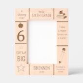 5x7小学6年生フォトカスタム レーザー彫刻フレーム (正面)