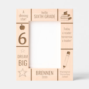 5x7小学6年生フォトカスタム レーザー彫刻フレーム