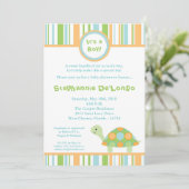 5x7少年オーシャンカメ赤ちゃんシャワー招待状 招待状 (スタンド正面)