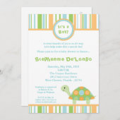 5x7少年オーシャンカメ赤ちゃんシャワー招待状 招待状 (正面/裏面)