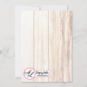 5x7年3月のイヴ招待状ブーツカントリ素朴ー 招待状 (裏面)