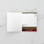 5x7折りパーソナライズされた畳みフォトクリスマスカード シーズンカード (内部)