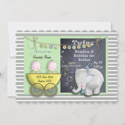 5x7招待状スカラップ 招待状 (正面)