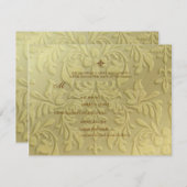 5x7招待状用のシャンデリア/大型RSVP 出欠カード (正面/裏面)