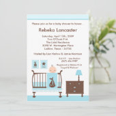 5x7招待状 – ボーイナーシーベビーシャワー招待状 招待状 (スタンド正面)