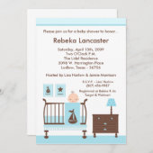 5x7招待状 – ボーイナーシーベビーシャワー招待状 招待状 (正面/裏面)