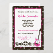 5x7招待状- Girl Rock Star Baby Shower招待状 招待状 (正面/裏面)