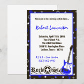 5x7招待-男の子のロックスターの誕生日の招待状 招待状 (正面/裏面)