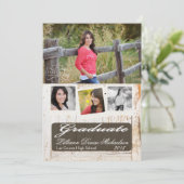 5x7旧ホワイトバーンウッドウェザシニアアナウンスメント 案内状 (スタンド正面)