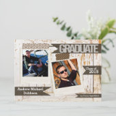 5x7旧ホワイトバーンウッドウェザシニアアナウンスメント 案内状 (スタンド正面)