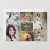 5x7旧ホワイトバーンウッドウェザシニアアナウンスメント 案内状 (正面)