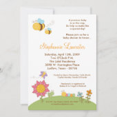 5x7春の昆虫の花のベビーシャワーの招待状 招待状 (正面)