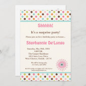 5x7春の時間の花の誕生日パーティー招待状 招待状 (正面/裏面)