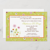 5x7春の時間フラワーベビーシャワー招待状 招待状 (正面/裏面)