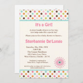 5x7春の時間フラワーベビーシャワー招待状 招待状 (正面/裏面)