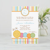 5x7春キャタピラーウォームベビーシャワー招待状 招待状 (スタンド正面)