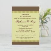 5x7春グリーンリーフゼン誕生日招待状 招待状 (スタンド正面)