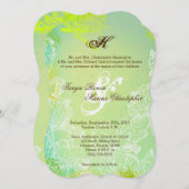 5x7春ハイビスカスフラワー結婚式招待状 招待状 (正面/裏面)