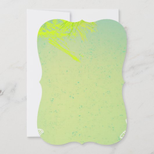 5x7春ハイビスカスフラワー結婚式招待状 招待状 (裏面)