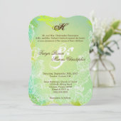 5x7春ハイビスカスフラワー結婚式招待状 招待状 (スタンド正面)