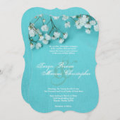 5x7春バビーズブレスフラワー結婚式招待状 招待状 (正面/裏面)