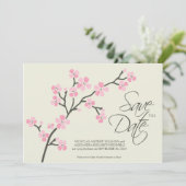 5X7桜デザイナー保存日付2のピンク セーブザデート (スタンド正面)