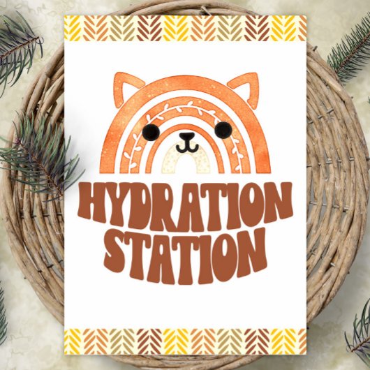 5x7水和ステーションボホウッドランドキツネ誕生日 ポスター