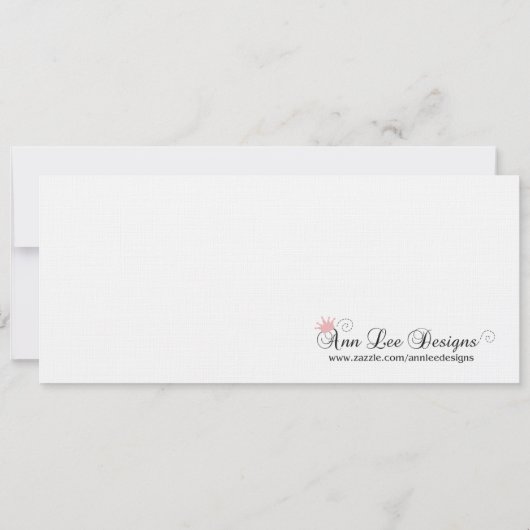 5x7水玉模様華美スイート16誕生日招待状 招待状 (裏面)