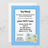 5x7海賊宝捜しの誕生日のパーティの招待状 招待状 (正面/裏面)