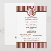 5x7淡いピンクののまわりに誕生パーティー招待状 招待状 (正面/裏面)