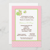 5x7淡いピンクの蜂の赤ちゃんシャワー 招待状 (正面/裏面)