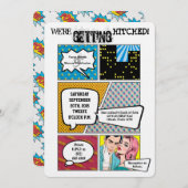 5x7漫画ストリップブックアポップ・アートのートCo結婚式招待状 招待状 (正面/裏面)