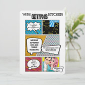 5x7漫画ストリップブックアポップ・アートのートCo結婚式招待状 招待状 (スタンド正面)