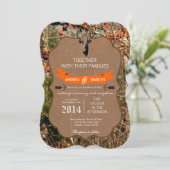 5x7狩り·ディア·バック·ヘッド·迷彩柄結婚式招待状 招待状 (スタンド正面)