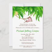 5x7猿のジャングルサファリの誕生日のパーティの招待状 招待状 (正面)