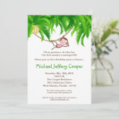 5x7猿のジャングルサファリの誕生日のパーティの招待状 招待状 (スタンド正面)