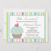 5x7甘い御馳走コップのケーキの誕生日のパーティの招待状 招待状 (正面)