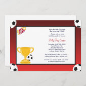 5x7男の子スポーツサッカーベビーシャワー招待状 セーブザデート (正面/裏面)