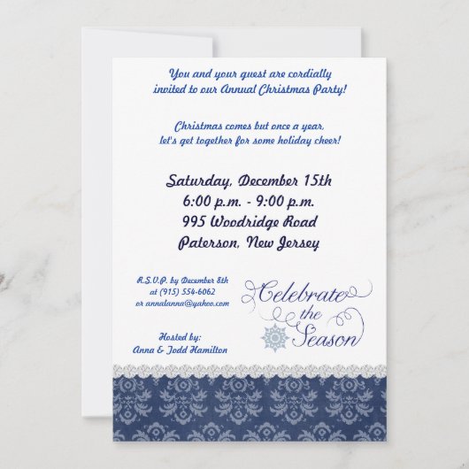 5x7祝シーズンズ招待状 招待状 (正面)